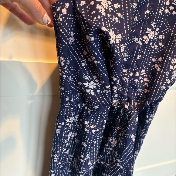 Floral Spaghetti Strap Jumpsuit - Navy - Picture 2 of 6